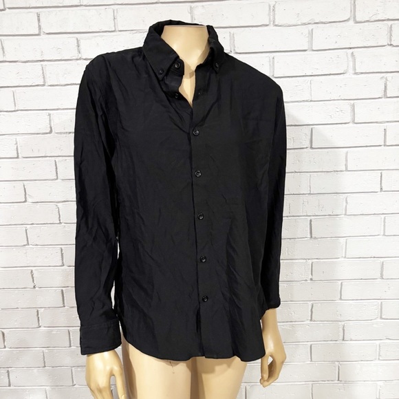 URRU Men’s Classic Black Button-Up Shirt - Picture 1 of 5